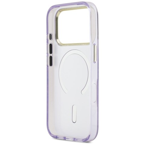 Etui Guess IML Shell Script Metal MagSafe do iPhone 17 Pro Max fioletowy