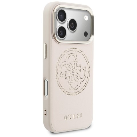 Etui Guess Perforated 4G MagSafe do iPhone 17 Pro Max różowy