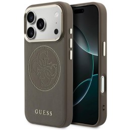 Etui Guess Perforated 4G MagSafe do iPhone 17 Pro brązowy