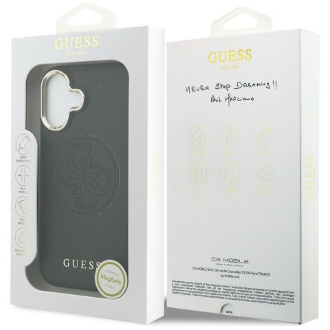 Etui Guess Perforated 4G MagSafe do iPhone 17 czarny