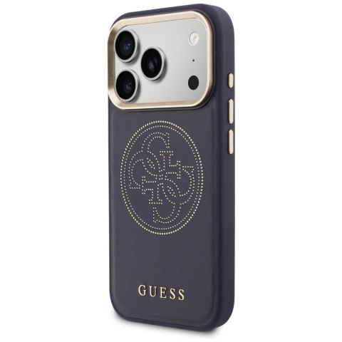 Etui Guess Perforated 4G MagSafe do iPhone 17 Pro niebieski