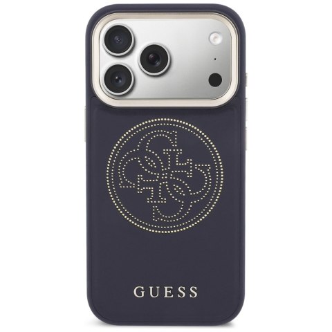 Etui Guess Perforated 4G MagSafe do iPhone 17 Pro niebieski