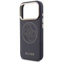 Etui Guess Perforated 4G MagSafe do iPhone 17 Pro niebieski