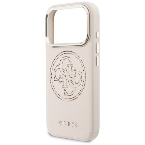 Etui Guess Perforated 4G MagSafe do iPhone 17 Pro różowy