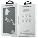 Etui Karl Lagerfeld IML Choupettes Karl Script Logo MagSafe do iPhone 17 czarny
