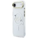 Etui Karl Lagerfeld IML Choupettes Karl Script Logo MagSafe do iPhone Air przezroczysty