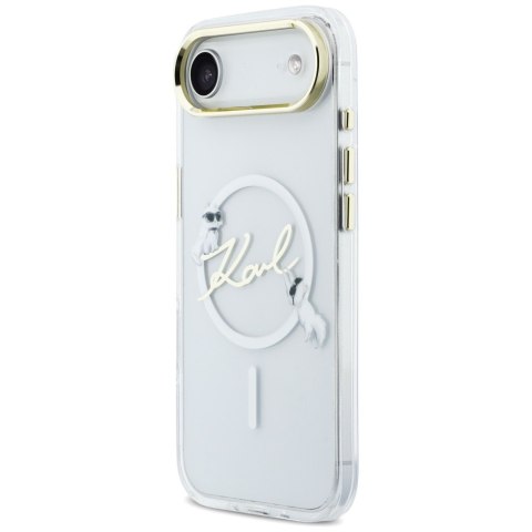 Etui Karl Lagerfeld IML Choupettes Karl Script Logo MagSafe do iPhone Air przezroczysty
