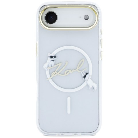 Etui Karl Lagerfeld IML Choupettes Karl Script Logo MagSafe do iPhone Air przezroczysty