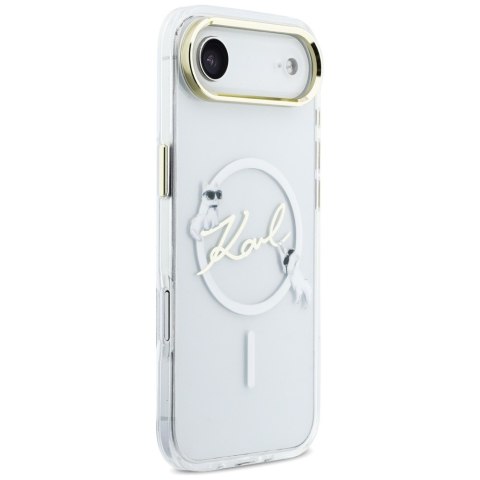 Etui Karl Lagerfeld IML Choupettes Karl Script Logo MagSafe do iPhone Air przezroczysty