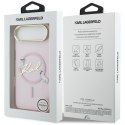 Etui Karl Lagerfeld IML Choupettes Karl Script Logo MagSafe do iPhone Air różowy