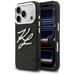 Etui Karl Lagerfeld IML Glitter KL Diamond Logo do iPhone 17 Pro czarny