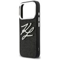Etui Karl Lagerfeld IML Glitter KL Diamond Logo do iPhone 17 Pro czarny