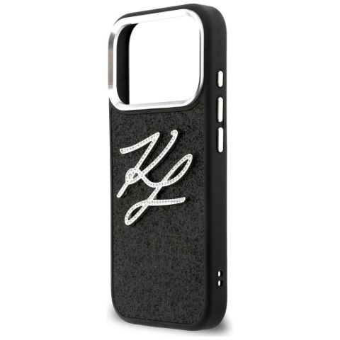 Etui Karl Lagerfeld IML Glitter KL Diamond Logo do iPhone 17 Pro czarny