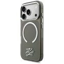 Etui Karl Lagerfeld IML KL Script Logo MagSafe do iPhone 17 Pro Max czarny