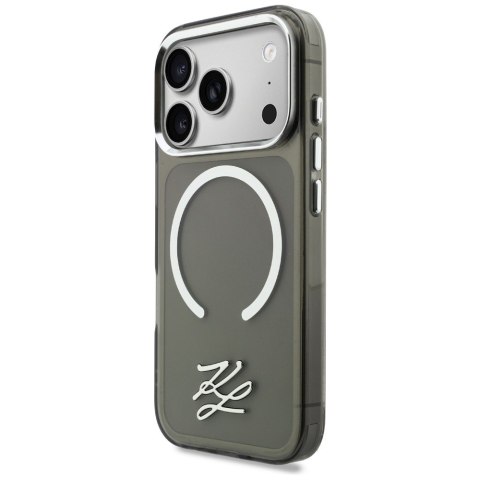 Etui Karl Lagerfeld IML KL Script Logo MagSafe do iPhone 17 Pro Max czarny