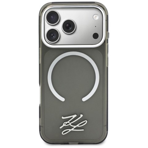 Etui Karl Lagerfeld IML KL Script Logo MagSafe do iPhone 17 Pro Max czarny