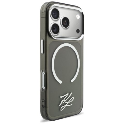 Etui Karl Lagerfeld IML KL Script Logo MagSafe do iPhone 17 Pro Max czarny