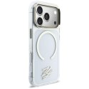 Etui Karl Lagerfeld IML KL Script Logo MagSafe do iPhone 17 Pro Max przezroczysty