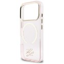 Etui Karl Lagerfeld IML KL Script Logo MagSafe do iPhone 17 Pro Max różowy