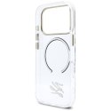 Etui Karl Lagerfeld IML KL Script Logo MagSafe do iPhone 17 Pro przezroczysty