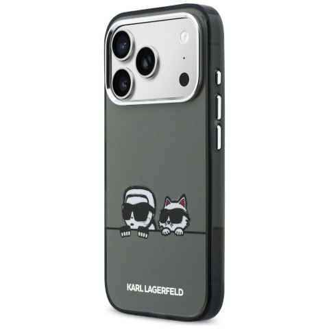 Etui Karl Lagerfeld IML Karl & Choupette Peekaboo Logo MagSafe do iPhone 17 Pro Max czarny