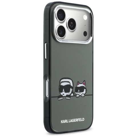Etui Karl Lagerfeld IML Karl & Choupette Peekaboo Logo MagSafe do iPhone 17 Pro czarny