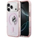 Etui Karl Lagerfeld IML Peekaboo MagSafe do iPhone 17 Pro różowy