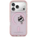 Etui Karl Lagerfeld IML Peekaboo MagSafe do iPhone 17 Pro różowy