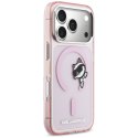 Etui Karl Lagerfeld IML Peekaboo MagSafe do iPhone 17 Pro różowy