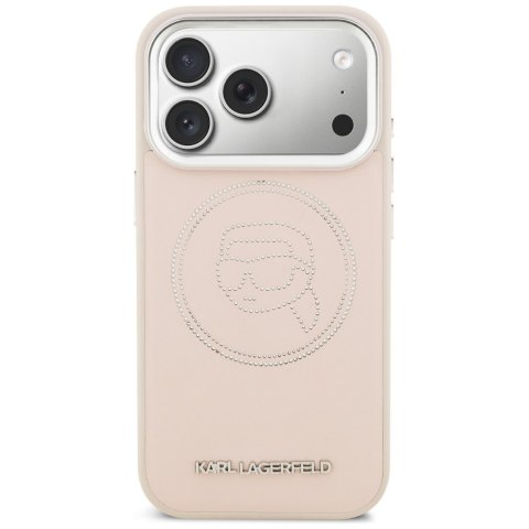 Etui Karl Lagerfeld K Head Point Logo MagSafe do iPhone 17 Pro różowy