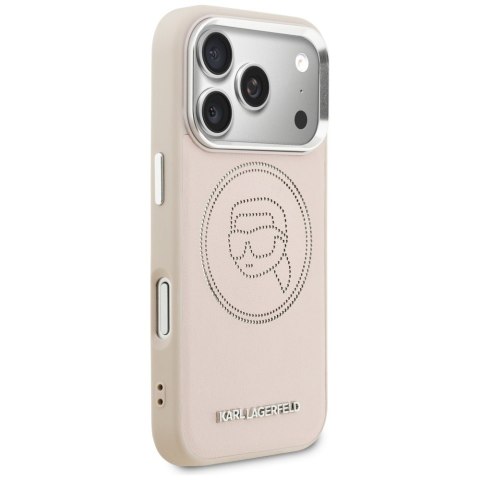 Etui Karl Lagerfeld K Head Point Logo MagSafe do iPhone 17 Pro różowy