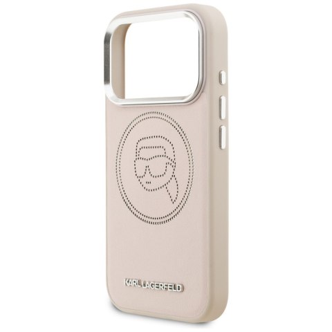 Etui Karl Lagerfeld K Head Point Logo MagSafe do iPhone 17 Pro różowy
