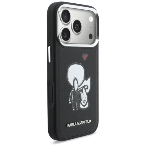 Etui Karl Lagerfeld Karl & Choupette Back Logo MagSafe do iPhone 17 Pro Max czarny