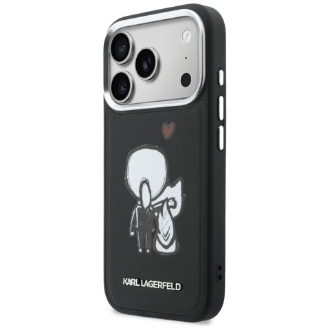Etui Karl Lagerfeld Karl & Choupette Back Logo MagSafe do iPhone 17 Pro czarny