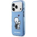 Etui Karl Lagerfeld Karl & Choupette Back MagSafe do iPhone 17 Pro Max niebieski