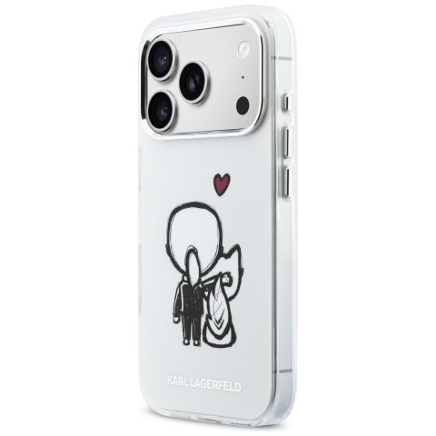 Etui Karl Lagerfeld Karl & Choupette Back MagSafe do iPhone 17 Pro Max przezroczysty