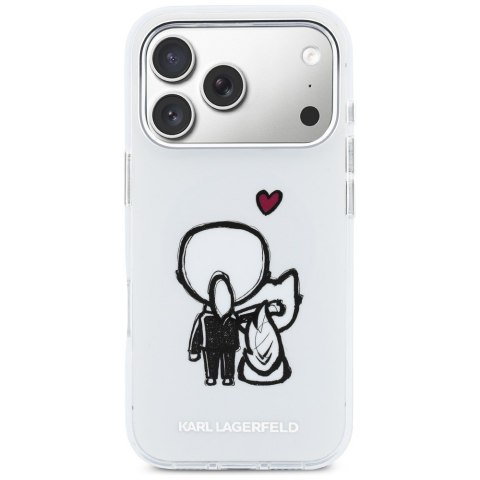 Etui Karl Lagerfeld Karl & Choupette Back MagSafe do iPhone 17 Pro Max przezroczysty
