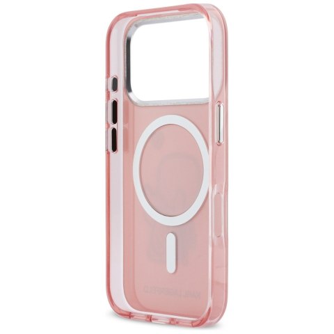Etui Karl Lagerfeld Karl & Choupette Back MagSafe do iPhone 17 Pro Max różowy