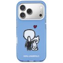 Etui Karl Lagerfeld Karl & Choupette Back MagSafe do iPhone 17 Pro niebieski