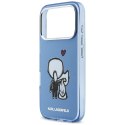 Etui Karl Lagerfeld Karl & Choupette Back MagSafe do iPhone 17 Pro niebieski
