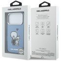 Etui Karl Lagerfeld Karl & Choupette Back MagSafe do iPhone 17 Pro niebieski