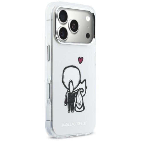 Etui Karl Lagerfeld Karl & Choupette Back MagSafe do iPhone 17 Pro przezroczysty