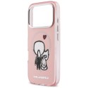 Etui Karl Lagerfeld Karl & Choupette Back MagSafe do iPhone 17 Pro różowy