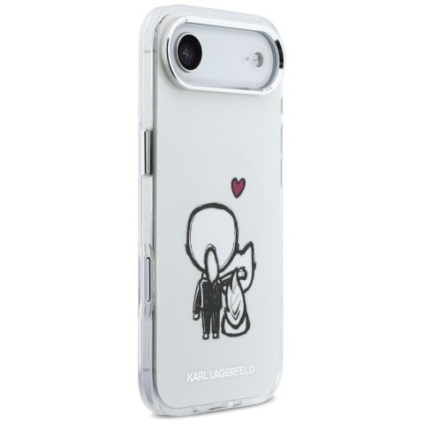 Etui Karl Lagerfeld Karl & Choupette Back MagSafe do iPhone Air przezroczysty
