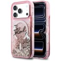 Etui Karl Lagerfeld Liquid Glitter Karl Script Logo MagSafe do iPhone 17 Pro różowy