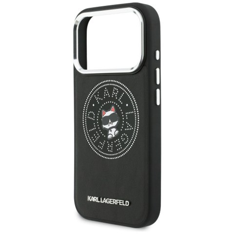 Etui Karl Lagerfeld Point & Choupette Sketch MagSafe do iPhone 17 Pro Max czarny