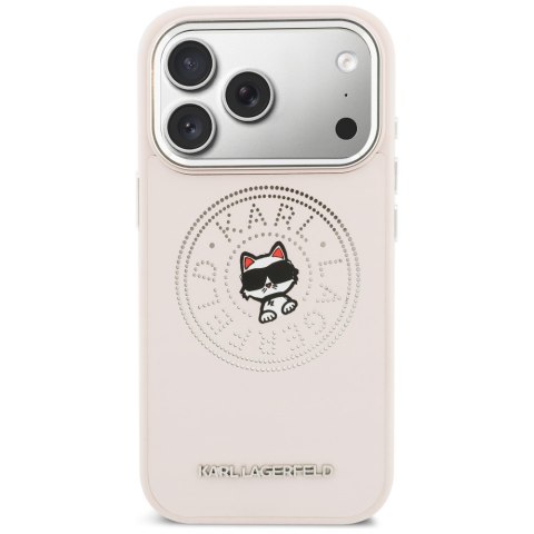 Etui Karl Lagerfeld Point & Choupette Sketch MagSafe do iPhone 17 Pro Max różowy
