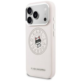 Etui Karl Lagerfeld Point & Choupette Sketch MagSafe do iPhone 17 Pro różowy