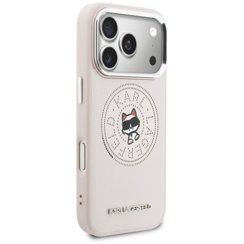 Etui Karl Lagerfeld Point & Choupette Sketch MagSafe do iPhone 17 Pro różowy