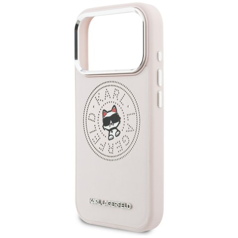 Etui Karl Lagerfeld Point & Choupette Sketch MagSafe do iPhone 17 Pro różowy